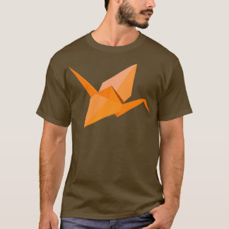 Oranje Origami Paper Crane T-shirt
