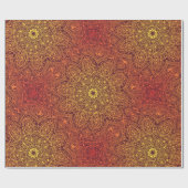 Oranje ornamental Lace Pattern Cadeaupapier (Vlak)