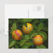 Oranje Ornamenten Kerst briefkaart (Voorkant / Achterkant)