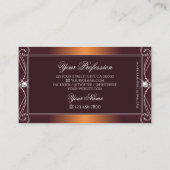 Oranje  Ornamenten van Brown Ombre Visitekaartje (Achterkant)