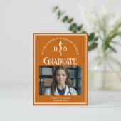 Oranje Osteopathische Medische School Afstuderen F Aankondigingskaart (Staand voorkant)