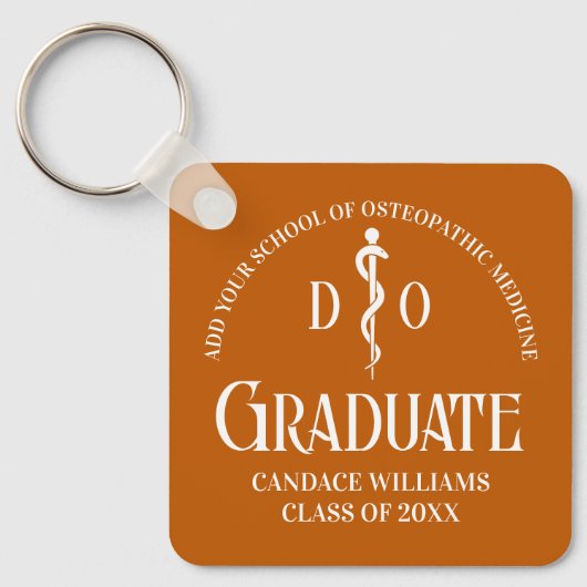Oranje osteopathische medische school Afstuderen Sleutelhanger (Voorkant)