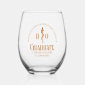 Oranje osteopathische medische school Afstuderen Wijnglas Zonder Voet (Voorkant)
