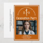 Oranje Osteopathische Medische School Graduation P Kaart (Voorkant / Achterkant)