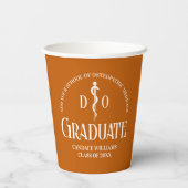 Oranje Osteopathische Medische School Graduation P Papieren Bekers (Achterkant)
