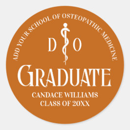 Oranje Osteopathische Medische School Graduation P Ronde Sticker