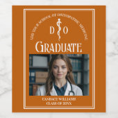 Oranje Osteopathische Medische School Graduation P Wijn Etiket (Enkel label)