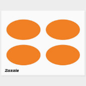 Oranje ovale Sticker (Vel)