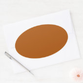 Oranje ovale Sticker verbrand (Envelop)