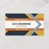 Oranje overlappende geometrie van Navy Yellow Visitekaartje (Voorkant)