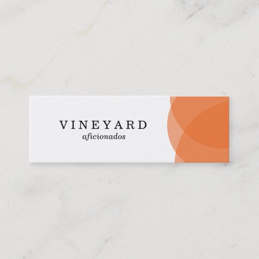 Oranje overlapping mini visitekaartje (Voorkant)