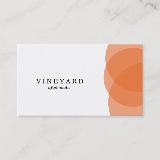 Oranje overlapping visitekaartje (Voorkant)