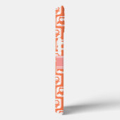 Oranje Owl Coral Persoonlijke naam Case-Mate iPhone Case (Achterkant / Rechts)
