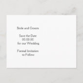 Oranje paardenbladeren op bruine bruiloft Sparen d Aankondigingskaart (Achterkant)