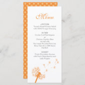 Oranje Paardenbloem Wedding Menu (Voorkant / Achterkant)