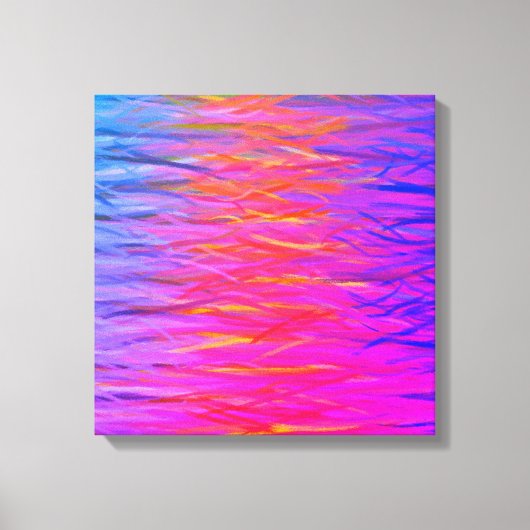 Oranje Paars blauw Abstract schilderen Canvas Afdruk (Voorkant)