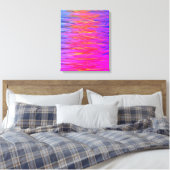 Oranje Paars blauw Abstract schilderen Canvas Afdruk (Insitu (Slaapkamer))