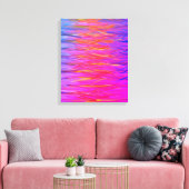 Oranje Paars blauw Abstract schilderen Canvas Afdruk (Insitu (Woonkamer))