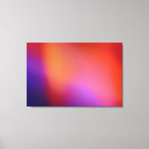 Oranje Paars blauw geweld en rood Abstract gloed Canvas Afdruk
