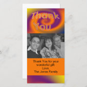 oranje paars dank je bedankkaart (Voorkant / Achterkant)