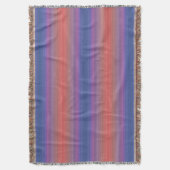 Oranje Paars- en blauw-bandontwerp Deken (Voorkant Verticaal)