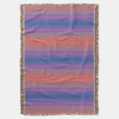 Oranje Paars en blauw horizontaal Stripes ontwerp Deken (Voorkant Verticaal)