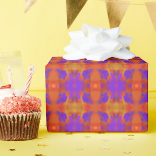 Oranje Paars En Rood Abstract Grafisch Kunstontwer Cadeaupapier