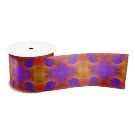 Oranje Paars En Rood Abstract Grafisch Kunstontwer Satijnen Lint
