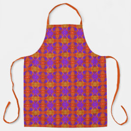 Oranje Paars En Rood Abstract Grafisch Kunstontwer Schort