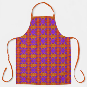 Oranje Paars En Rood Abstract Grafisch Kunstontwer Schort