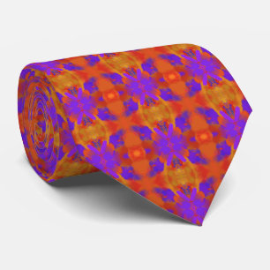 Oranje Paars En Rood Abstract Grafisch Kunstontwer Stropdas
