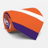 Oranje, Paars en wit diagonaal-gestreept Stropdas (Opgerold)