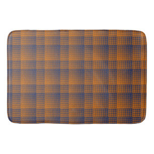 Oranje Paars Geruit Abstract Patroon Badmat