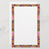 oranje paars groen briefpapier (Voorkant / Achterkant)