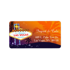 Oranje Paars Las Vegas Wedding Address Etiket