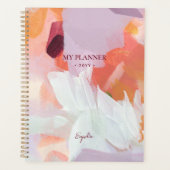 Oranje & Paars | Moderne Abstracte Kunst Persoonli Planner (Voorkant)