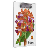 Oranje Paars-orchideklembord Klembord (Rechts)