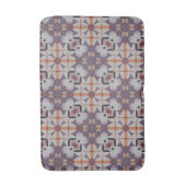 Oranje Paars standaard tribaal mozaïekpatroon Badmat (Voorkant Verticaal)