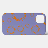 oranje paars vierkantspatroon duizelig Case-Mate iPhone case (Achterkant (horizontaal))