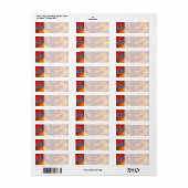 Oranje Paars zuidwest Saguaro Cactus Mosaic Etiket (Full Sheet)