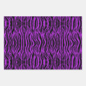 Oranje Paars zwart Zebra Inpakpapier Vel (Voorkant 2)