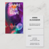 Oranje Paarse Abstracte Waterverf Verwijzing (Voorkant / Achterkant)