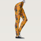 Oranje & Paarse Bloei  Leggings (Rechts)