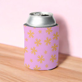 Oranje Paarse Bloemen Elegante Bloemen Drink Blikjeskoeler