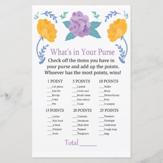 Oranje paarse bloemen Wat zit er in je paardenspel (Voorkant)