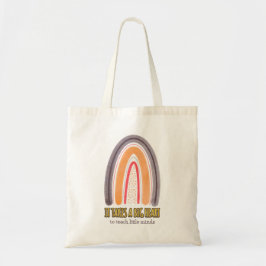 Oranje Paarse Boho Regenboog Leraren Waardering Tote Bag