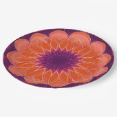 Oranje Paarse caleidoscoop Papieren Bordje (Gekanteld)