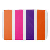 Oranje, Paarse en Hot Pink Stripes badmat (Voorkant)