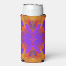 Oranje Paarse En Rode Abstracte Grafische Kunst On Seltzer Blikjeskoeler