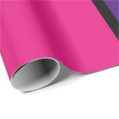 Oranje, Paarse en warmroze pleinen Cadeaupapier (Rol Hoek)